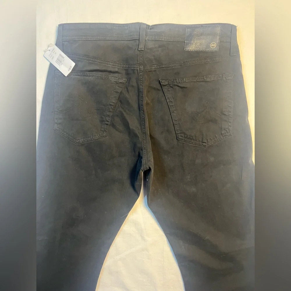 NWT AG Adriano Goldschmied The Graduate Tailored Leg Black Pants Men's 33x33